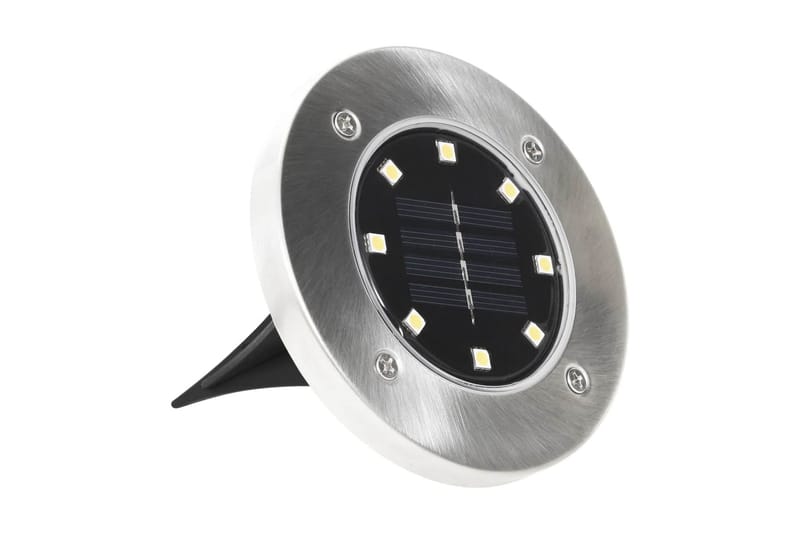 Soldrevet bakkelys 8 stk LED-lys hvit - Belysning - Utebelysning - Markbelysning