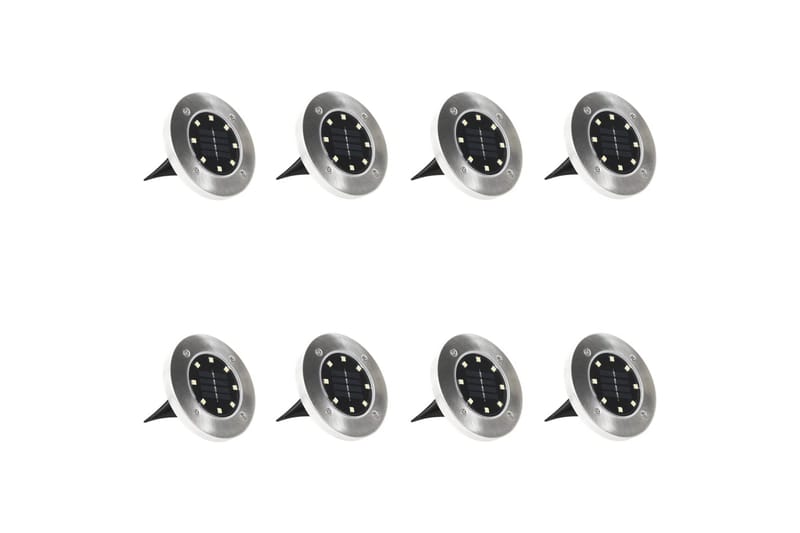 Soldrevet bakkelys 8 stk LED-lys RGB-farge - Belysning - Utebelysning - Markbelysning