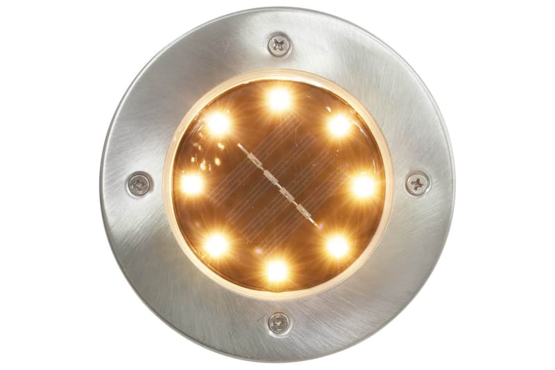 Soldrevet bakkelys 8 stk LED-lys varm hvit - Markbelysning - Entrébelysning - Utebelysning
