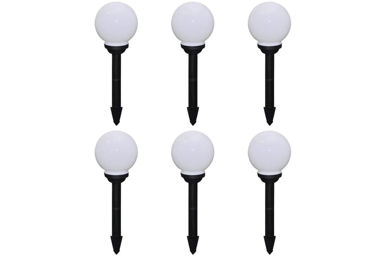 Utendørs LED-lamper for hagesti 6 stk 20 cm med jordpinne - Belysning - Utebelysning - Markbelysning