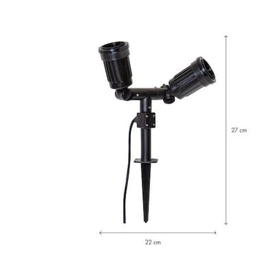 Utendørs spotlightarmatur 22 cm - Svart - Belysning - Utebelysning - Markbelysning - Hagespotlight