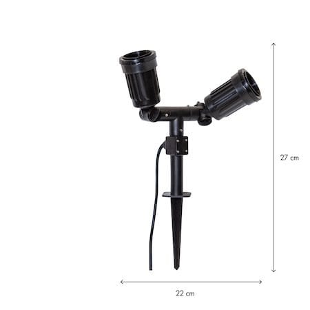 Utendørs spotlightarmatur 22 cm - Svart - Belysning - Utebelysning - Markbelysning - Hagespotlight