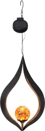 Melilla solcelledekorasjon 18 cm - svart og ravfarget - Belysning - Utebelysning - Solcelle utelys & solcellelamper