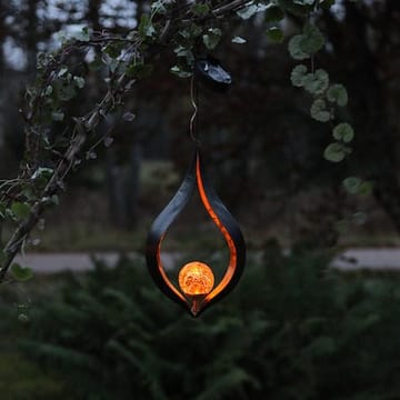 Melilla solcelledekorasjon 18 cm - svart og ravfarget - Belysning - Utebelysning - Solcelle utelys & solcellelamper