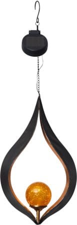 Melilla solcelledekorasjon 18 cm - svart og ravfarget - Belysning - Utebelysning - Solcelle utelys & solcellelamper