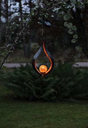 Melilla solcelledekorasjon 18 cm - svart og ravfarget - Belysning - Utebelysning - Solcelle utelys & solcellelamper