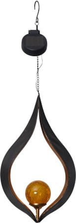 Melilla solcelledekorasjon 18 cm - svart og ravfarget - Belysning - Utebelysning - Solcelle utelys & solcellelamper