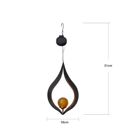 Melilla solcelledekorasjon 18 cm - svart og ravfarget - Belysning - Utebelysning - Solcelle utelys & solcellelamper