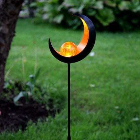 Melilla solcelledekorasjon 85 cm - ravfarget og svart - Belysning - Utebelysning - Solcelle utelys & solcellelamper