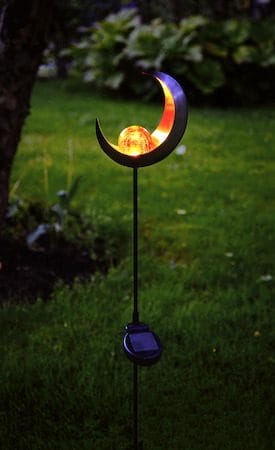 Melilla solcelledekorasjon 85 cm - ravfarget og svart - Belysning - Utebelysning - Solcelle utelys & solcellelamper