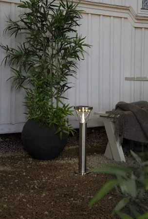 Narona solcellepullert 50 cm, sølv