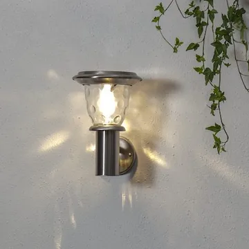 Pireus solcellevegglykt 19 cm - sølv - Belysning - Utebelysning - Solcelle utelys & solcellelamper