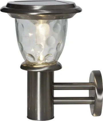 Pireus solcellevegglykt 19 cm - sølv - Belysning - Utebelysning - Solcelle utelys & solcellelamper