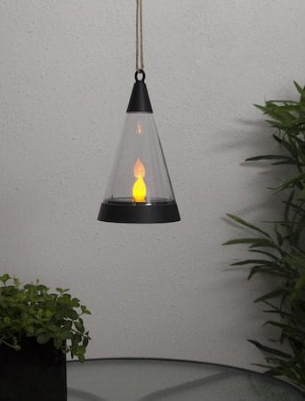 Pisa solcelledekorasjon 70 cm - svart og transparent - Belysning - Utebelysning - Solcelle utelys & solcellelamper