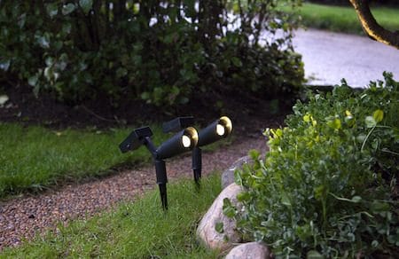 Powerspot 2-pakning solcellespotlight 5 cm - svart - Belysning - Utebelysning - Solcelle utelys & solcellelamper