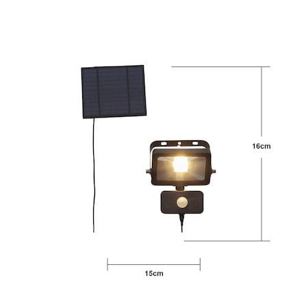 Powerspot solcellespotlight 15 cm - svart - Belysning - Utebelysning - Solcelle utelys & solcellelamper