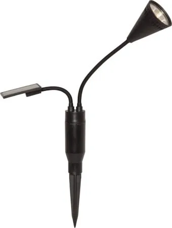 Powerspot solcellespotlight 6 cm, svart