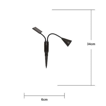 Powerspot solcellespotlight 6 cm - svart - Belysning - Utebelysning - Solcelle utelys & solcellelamper