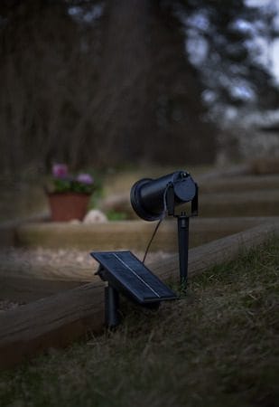 Powerspot solcellespotlight 9 cm - svart - Belysning - Utebelysning - Solcelle utelys & solcellelamper