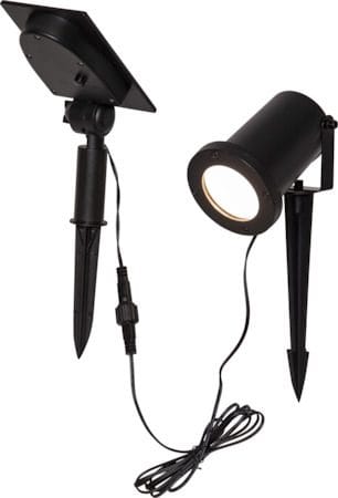 Powerspot solcellespotlight 9 cm - svart - Belysning - Utebelysning - Solcelle utelys & solcellelamper