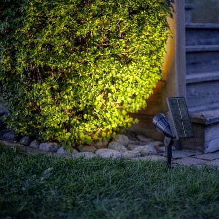 Powerspot Solcellespotlight 9 cm - svart - Belysning - Utebelysning - Solcelle utelys & solcellelamper