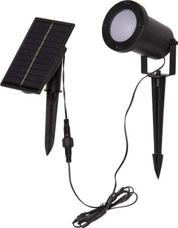 Powerspot solcellespotlight 9 cm - svart - Belysning - Utebelysning - Solcelle utelys & solcellelamper