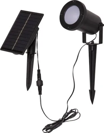 Powerspot solcellespotlight 9 cm - svart - Belysning - Utebelysning - Solcelle utelys & solcellelamper