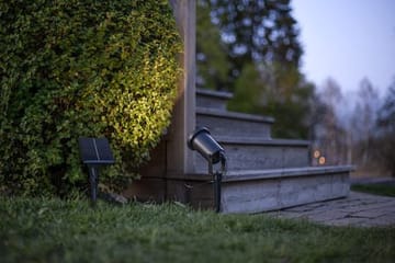 Powerspot solcellespotlight 9 cm - svart - Belysning - Utebelysning - Solcelle utelys & solcellelamper