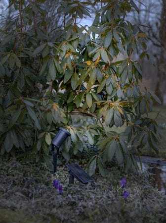 Powerspot solcellespotlight 9 cm - svart - Belysning - Utebelysning - Solcelle utelys & solcellelamper