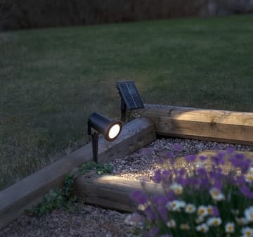 Powerspot solcellespotlight 9 cm - svart - Belysning - Utebelysning - Solcelle utelys & solcellelamper