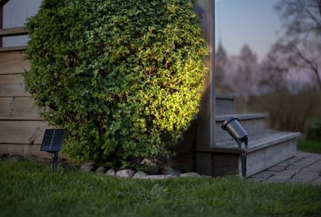 Powerspot solcellespotlight 9 cm - svart - Belysning - Utebelysning - Solcelle utelys & solcellelamper