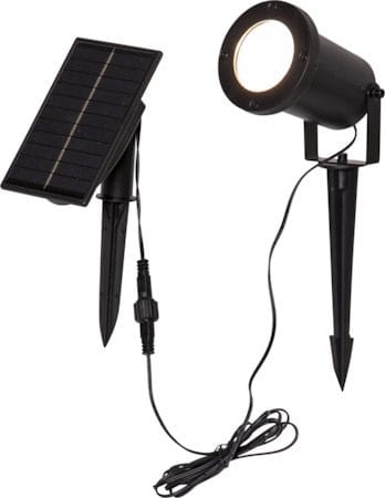 Powerspot solcellespotlight 9 cm - svart - Belysning - Utebelysning - Solcelle utelys & solcellelamper