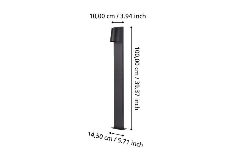 Pullert Eglo Stagnone - Svart/Grå - Belysning - Utebelysning