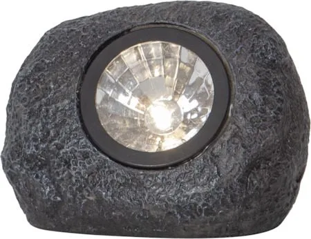 Rocky solcellespotlight 11 cm, grå