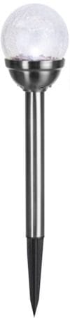 Roma solcellepullerter 2-pakning 26,5 cm - sølv/klar - Belysning - Utebelysning
