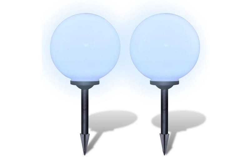 Solcelle hagelys LED 30 cm 2 stykk med jordspyd - Hvit - Belysning - Utebelysning