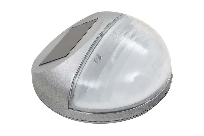 Utendørs soldreven vegglampe LED 12 stk rund sølv - Belysning - Utebelysning - Solcelle utelys & solcellelamper