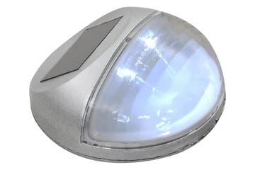 Utendørs soldreven vegglampe LED 12 stk rund sølv - Belysning - Utebelysning - Solcelle utelys & solcellelamper