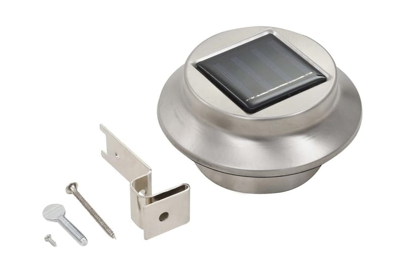 Utendørs sollampe 12 stk LED rund 12 cm hvit - Belysning - Utebelysning - Solcelle utelys & solcellelamper