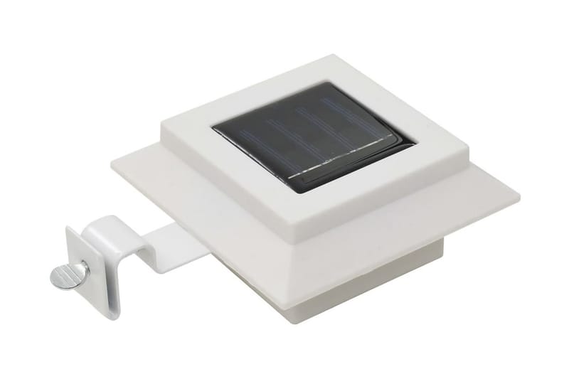 Utendørs sollampe 6 stk LED firkantet 12 cm hvit - Utebelysning - Solcelle utelys & solcellelamper