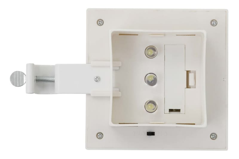Utendørs sollampe 6 stk LED firkantet 12 cm hvit - Belysning - Utebelysning - Solcelle utelys & solcellelamper