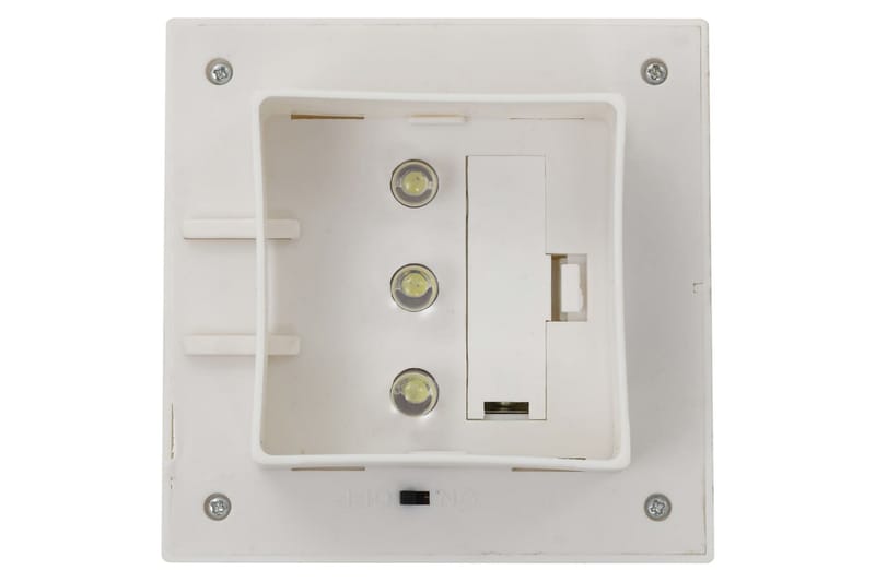 Utendørs sollampe 6 stk LED firkantet 12 cm hvit - Belysning - Utebelysning - Solcelle utelys & solcellelamper