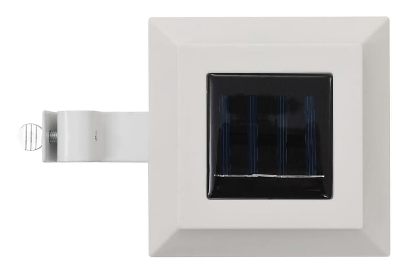 Utendørs sollampe 6 stk LED firkantet 12 cm hvit - Belysning - Utebelysning - Solcelle utelys & solcellelamper