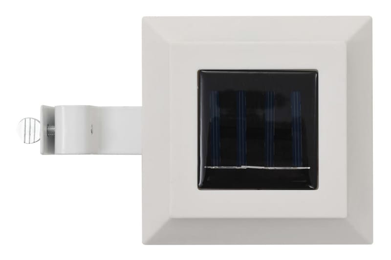 Utendørs sollampe 6 stk LED firkantet 12 cm hvit - Solcelle utelys & solcellelamper - Utebelysning