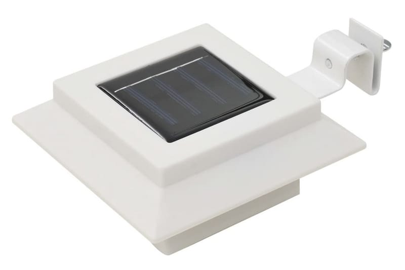 Utendørs sollampe 6 stk LED firkantet 12 cm hvit - Belysning - Utebelysning - Solcelle utelys & solcellelamper