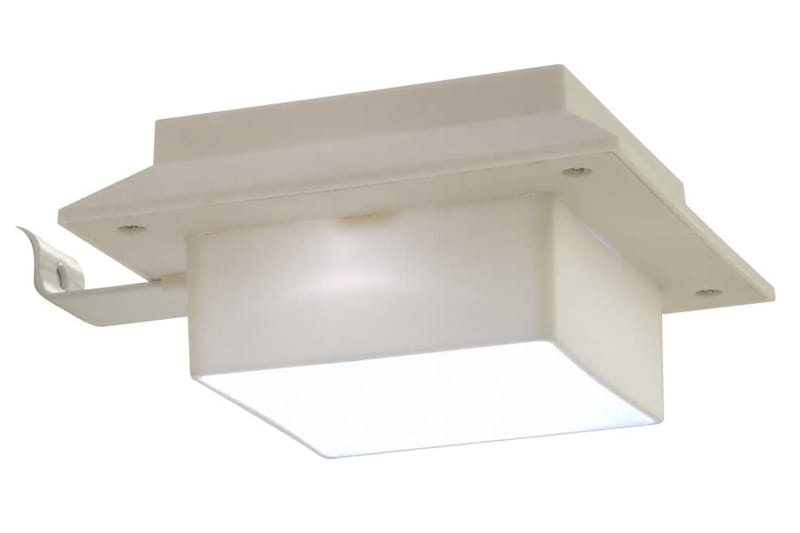 Utendørs sollampe 6 stk LED firkantet 12 cm hvit - Belysning - Utebelysning - Solcelle utelys & solcellelamper