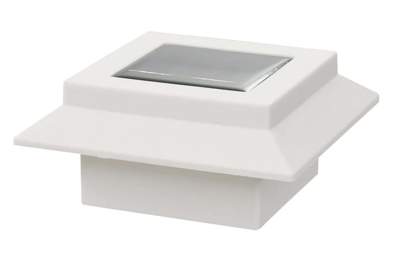 Utendørs sollampe 6 stk LED firkantet 12 cm hvit - Belysning - Utebelysning - Solcelle utelys & solcellelamper