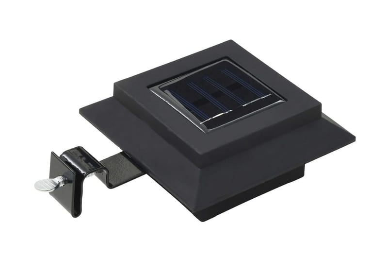 Utendørs sollampe 6 stk LED firkantet 12 cm svart - Solcelle utelys & solcellelamper - Utebelysning