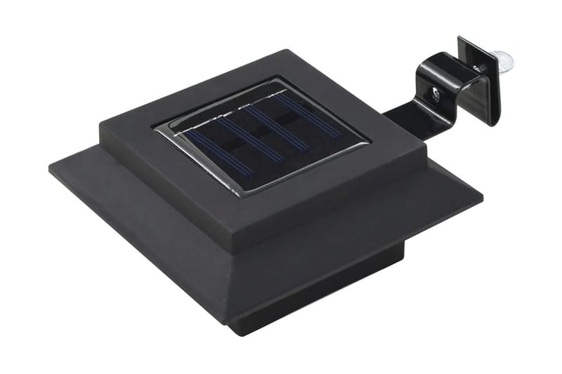 Utendørs sollampe 6 stk LED firkantet 12 cm svart - Belysning - Utebelysning - Solcelle utelys & solcellelamper