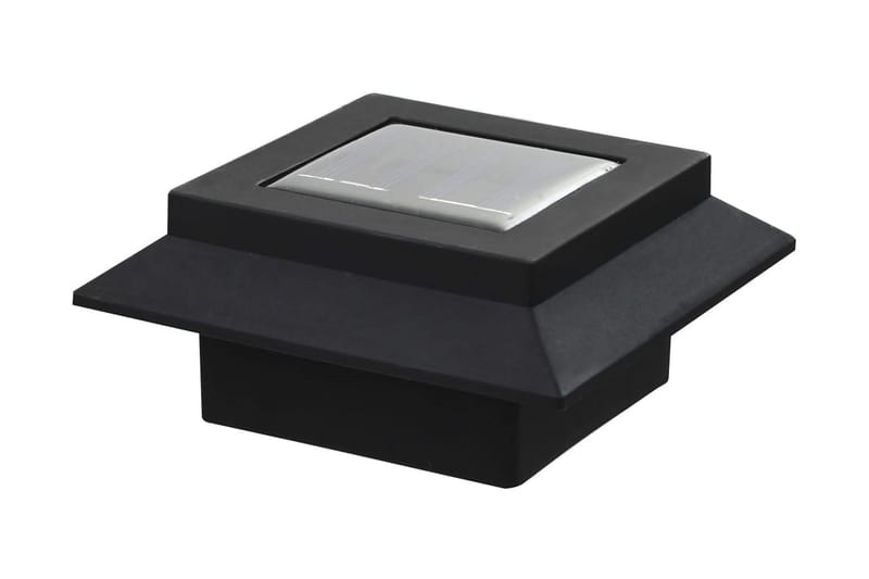 Utendørs sollampe 6 stk LED firkantet 12 cm svart - Belysning - Utebelysning - Solcelle utelys & solcellelamper